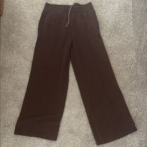 Varley DoubleSoft Wide-Leg Lounge Pants - Dark Brown